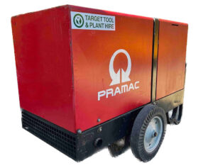 Image of a 10KVA generator available for hire, offering reliable power solutions from Target Tool & Plant Hire