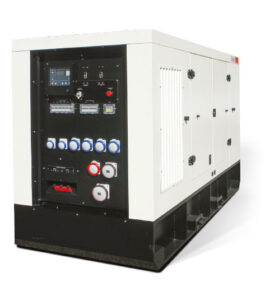 150kVA hire diesel generator, with plug sockets.