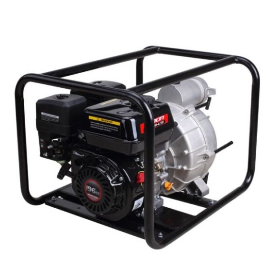 Image of a semi-trash water pump available for hire, suitable for pumping water with debris and solids