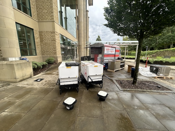 Catering generator hire by Target Hire, providing reliable power for food stalls and catering events