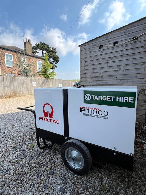 Diesel generator installed by Target Hire at Kids Planet Nursery