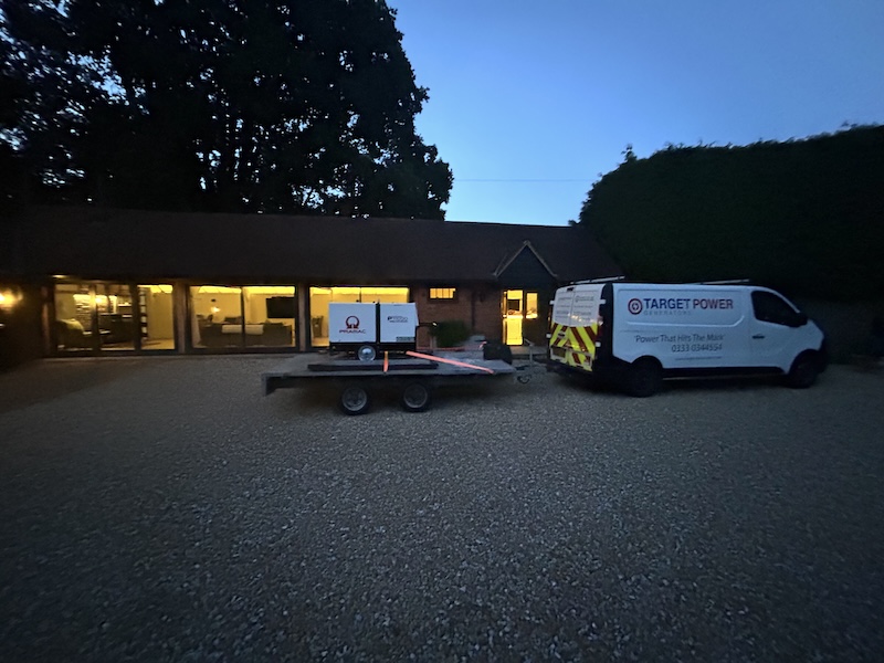 Domestic generator hire in Yorkshire by Target Hire, providing reliable backup power for homes during outages