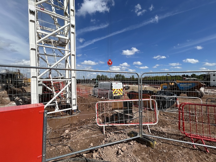 Construction site generator hire by Target Hire, providing reliable power solutions for heavy machinery and site operations