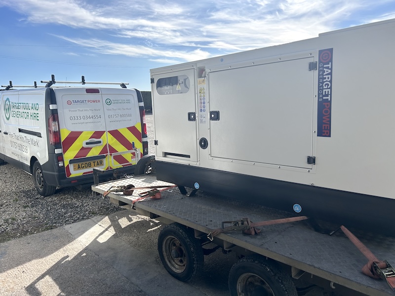 Industrial generator hire for utility companies by Target Hire, providing reliable power solutions for large-scale operations