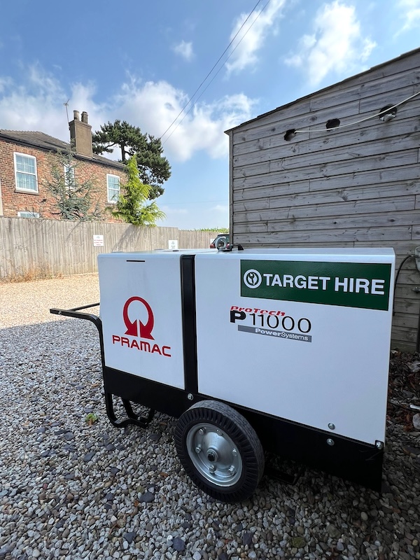 Portable domestic generator from Target Hire for home use, providing reliable backup power during outages