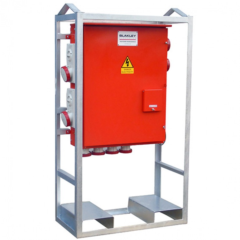 Construction site distribution box hire by Target Hire, providing safe power distribution for tools and equipment on-site