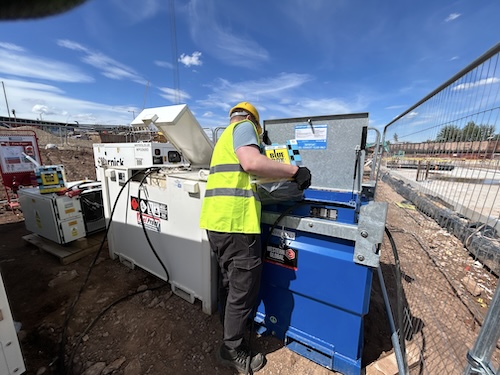 Fuel supply for construction sites by Target Hire, including bulk diesel and AdBlue for generator and machinery operations