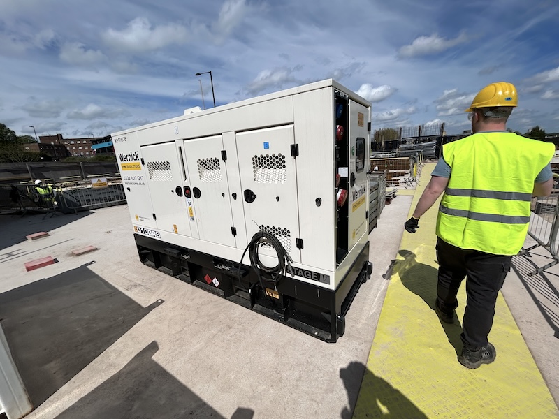 Industrial diesel generator available for hire from Target Hire, providing high-power solutions for large-scale operations